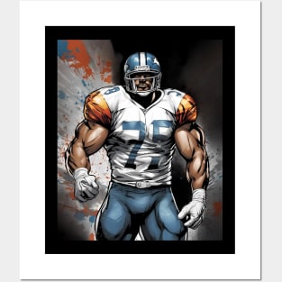 American Football Defensive End Posters and Art